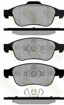 BRAKE ENGINEERING pa1834 -  Комплект тормозных колодок, дисковый тормоз